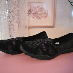 Athletic Works Memory Foam Grey/Purple Slip On Sneakers | NWOT